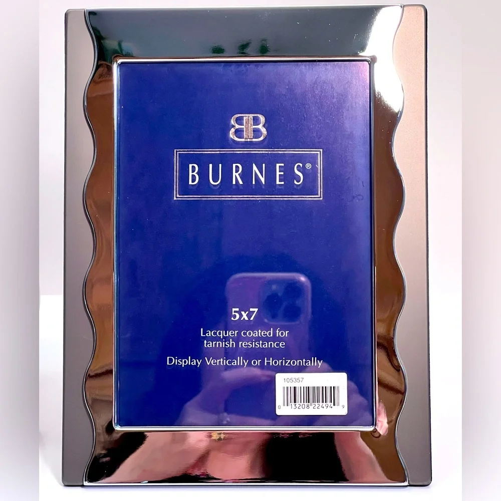 Silver Burnes of Boston 5 x 7 Metallic Picture Frame. New with Tags.